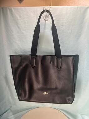 Coach Black Leather Tote Bag